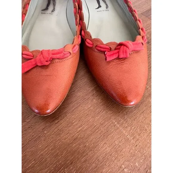 Vintage Leather Belle by Sigerson Morrison Pointed Toe Flats Size 8.5 - Picture 3 of 7